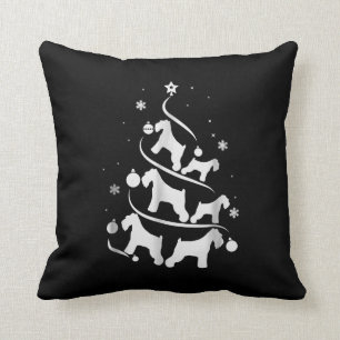 Miniatur-Schnauzer-Weihnachtsbaumliebhaber Kissen