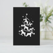 Miniatur-Schnauzer-Weihnachtsbaumliebhaber RSVP Karte (Stehend Vorderseite)