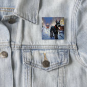 Miniatur Schnauzer Weihnachtsfeiertage Button (Beispiel)