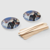 Miniatur Schnauzer Weihnachtsfeiertage Fächer (Non-assembled)