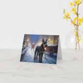 Miniatur Schnauzer Weihnachtsfeiertage Karte (Gelbe Blume)