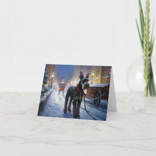 Miniatur Schnauzer Weihnachtsfeiertage Karte