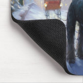 Miniatur Schnauzer Weihnachtsfeiertage Mousepad (Ecke)