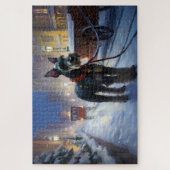 Miniatur Schnauzer Weihnachtsfeiertage Puzzle (Vertikal)