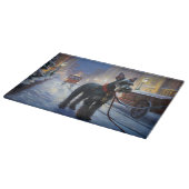 Miniatur Schnauzer Weihnachtsfeiertage Schneidebrett (Ecke)