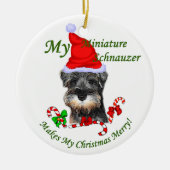 Miniatur Schnauzer Weihnachtsgeschenke Ornament (Vorne)
