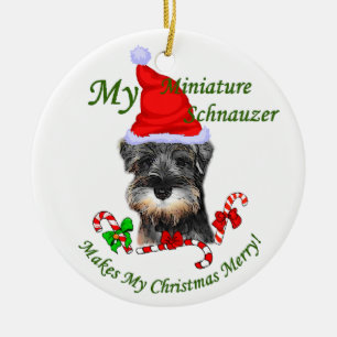 Miniatur Schnauzer Weihnachtsgeschenke Ornament