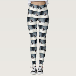 Miniatur Schnauzer Weihnachtsschnee Winter Leggings
