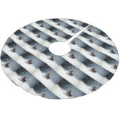 Miniatur Schnauzer Weihnachtsschnee Winter Polyester Weihnachtsbaumdecke (Schrägansicht)