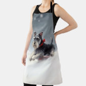 Miniatur Schnauzer Weihnachtsschnee Winter Schürze (InSitu)