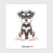 Miniatur Schnauzer Welpe (1) Aufkleber (Blatt)