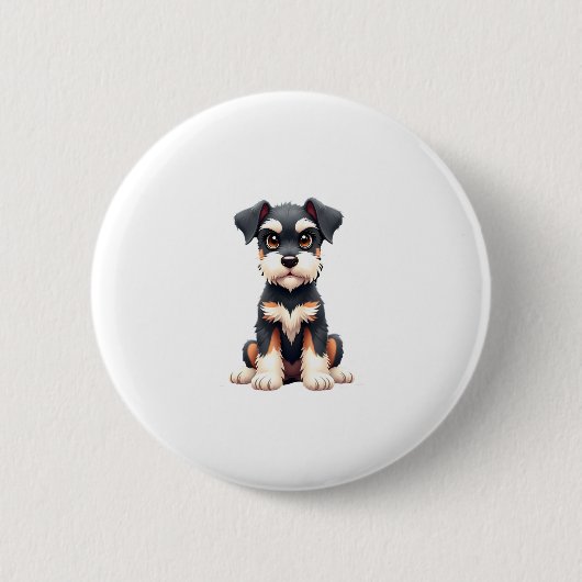 Miniatur Schnauzer Welpe (1) Button (Vorderseite)