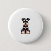 Miniatur Schnauzer Welpe (2) Button (Vorderseite)