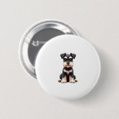 Miniatur Schnauzer Welpe (2) Button (Vorne & Hinten)