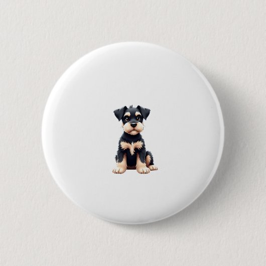 Miniatur Schnauzer Welpe (4) Button (Vorderseite)