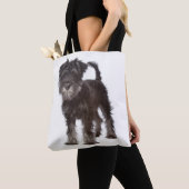 Miniatur Schnauzer Welpen Hund Leinwand Totbeutel Tasche (Von Nahem)