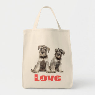 Miniatur Schnauzer Welpen Hunde Rosa Herz Tasche