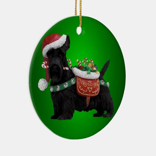 Miniatur Schwarzer Schnauzer Dog Weihnachtsschmuck (Rechts)