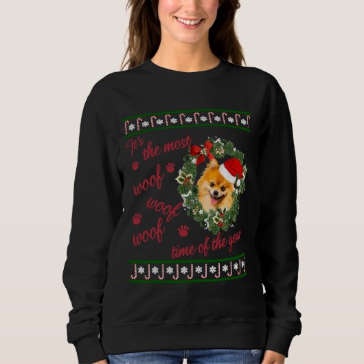 Miniatur Spitz Spitz Merry Sweatshirt (Vorderseite)