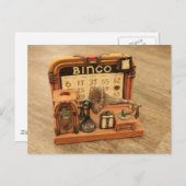 Miniatur-Vintag-Grammophon Postkarte (Vorne/Hinten)