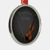 Miniatur-Violine und Bow innen Personalisiert Ornament Aus Metall (Rechts)