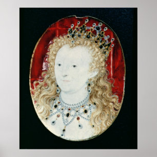 Miniatur von Königin Elizabeth I Poster
