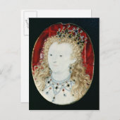 Miniatur von Königin Elizabeth I Postkarte (Vorne/Hinten)