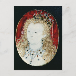 Miniatur von Königin Elizabeth I Postkarte
