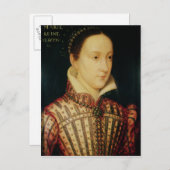 Miniatur von Mary-Königin der Schotten, c.1560 Postkarte (Vorne/Hinten)