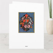 Miniatura del arte persa con escudo de flores y av karte (Rückseite)