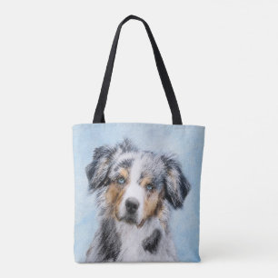 Miniaturamerikanische Hirtenmalerei - Hundekunst Tasche