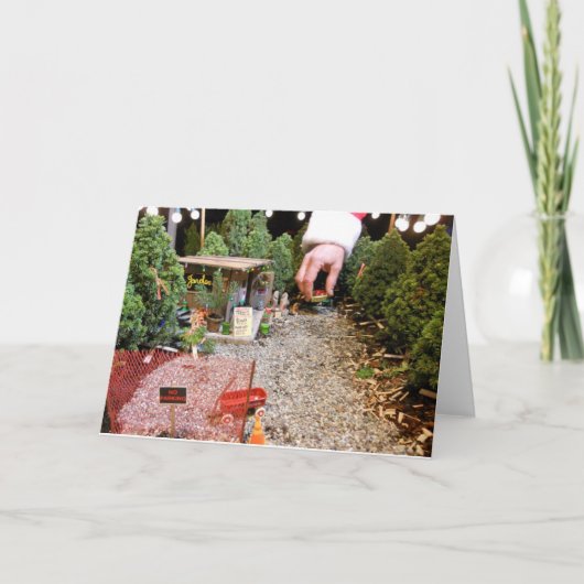 Miniaturbaum-Los, leer Feiertagskarte (Vorderseite)