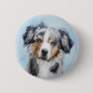 Miniaturbild Amerikanischer Hirtenmaler - Hundekun Button
