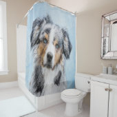 Miniaturbild Amerikanischer Hirtenmaler - Hundekun Duschvorhang (Beispiel)