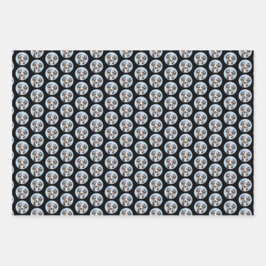 Miniaturbild Amerikanischer Hirtenmaler - Hundekun Geschenkpapier Set (Vorderseite 3)