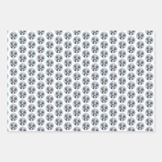 Miniaturbild Amerikanischer Hirtenmaler - Hundekun Geschenkpapier Set (Vorderseite 2)