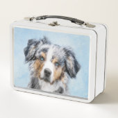 Miniaturbild Amerikanischer Hirtenmaler - Hundekun Metall Brotdose (Vorderseite)