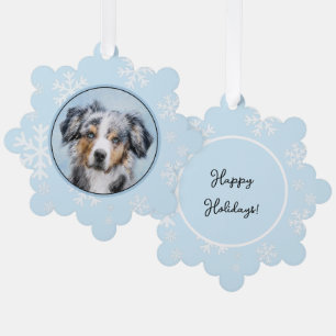 Miniaturbild Amerikanischer Hirtenmaler - Hundekun Ornament Karte