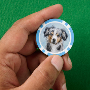 Miniaturbild Amerikanischer Hirtenmaler - Hundekun Pokerchips