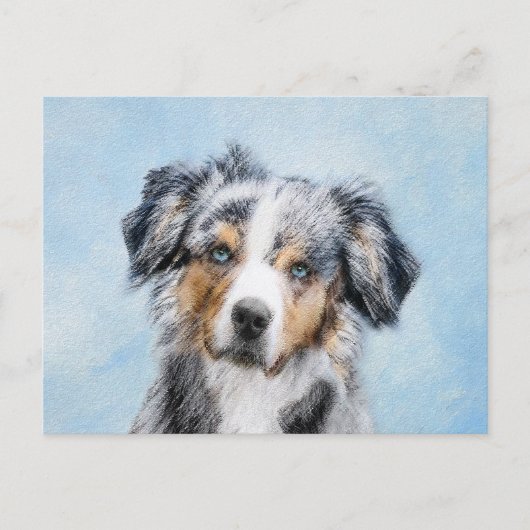 Miniaturbild Amerikanischer Hirtenmaler - Hundekun Postkarte (Vorderseite)