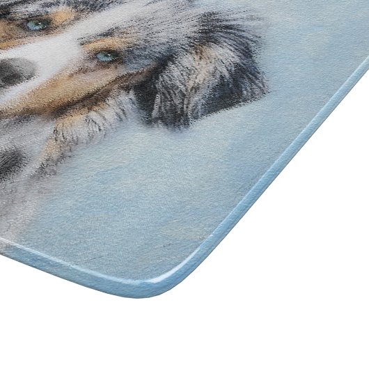 Miniaturbild Amerikanischer Hirtenmaler - Hundekun Schneidebrett (Ecke)