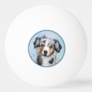 Miniaturbild Amerikanischer Hirtenmaler - Hundekun Tischtennisball