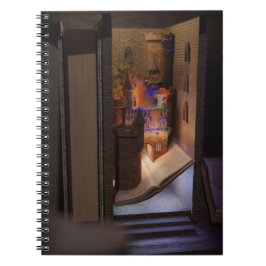 Miniaturbuch Diorama - Zauberburg Notizblock