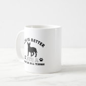 MiniaturBullterrierentwürfe Kaffeetasse (Vorderseite Links)