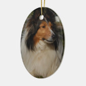 Miniaturcollie Ornaemnt Keramik Ornament (Links)