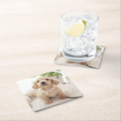 MiniaturDackel Rechteckiger Pappuntersetzer (Vor Ort)