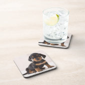 MiniaturDackel-Sitzen Untersetzer (Rechte Seite)