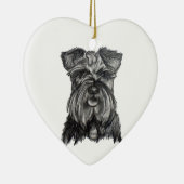 Miniaturdeutscher Schnauzer Keramik Ornament (Rechts)
