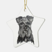 Miniaturdeutscher Schnauzer Keramikornament (Links)