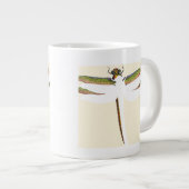 Miniaturdrachenfliege im weißen Hintergrund Jumbo-Tasse (Vorderseite Rechts)